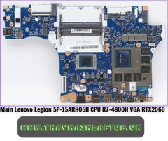 Main Lenovo Legion 5P-15ARH05H CPU R7-4800H VGA RTX2060