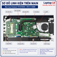 Main Asus Vivobook 17X K3704VA | CPU i5 13500H