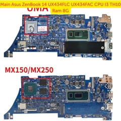 Main Asus ZenBook 14 UX434FLC UX434FAC CPU I3 TH10 Ram 8G