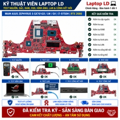 Test kiểm tra main Asus Zephyrus S GX701GX LW GV i7-9750H