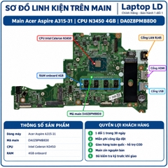 Main Acer Aspire A315-31 / CPU N3450 4GB | DA0Z8PMB8D0