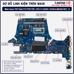Main Asus TUF Dash F15 FX517ZE | CPU i7 12650H | DAONJLMBAD0 REV : D