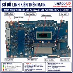 Main Asus Vivobook S14 K3402ZA | S15 K3502ZA | CPU I5-12500H