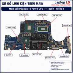 Main Dell Inspiron 16 7610 CPU i7-11800H | 19843-1