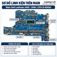 Tổng thể mainboard Dell Latitude 3400 3500 mã 17938-1