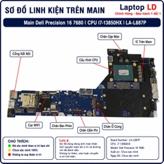 Main Dell Precision 16 7680 | CPU i7-13850HX | LA-L887P