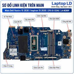Main Dell Vostro 15 3530 / Inspiron 15 3530 | CPU i5-1334U | LA-M366P