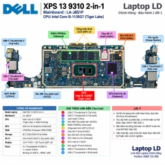 Main Dell XPS 13 9310 2 trong 1 | CPU i5-1135G7 / LA-J851P