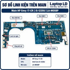 Tổng thể mainboard HP Envy 17-CR mã LA-M058P