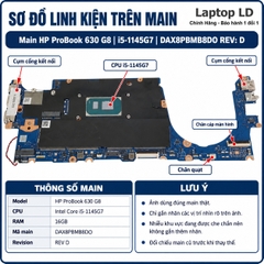 Main HP Probook 630 G8 Core i5-1145G7 | DAX8PBMB8DO REV : D