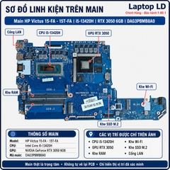 Main HP Victus 15-FA - 15T-FA | CPU I5-13420H | RTX3050 6GB | DAG3PBMB8A0