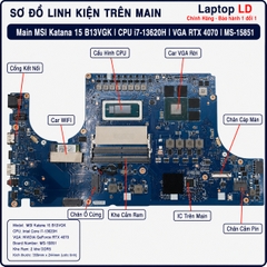 Main MSI Katana 15 B13VGK CPU i7-13620H VGA RTX 4070 | MS-15851