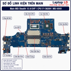 Main MSI Stealth 15 A13VF | CPU i7-13620H | MS-16V61