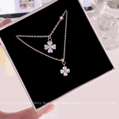 Dây chuyền đính đá hình hoa CT35