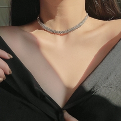 Vòng cổ đính đá phong cách cá tính hiện đại C79