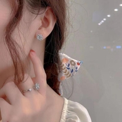 Bộ trang sức dây chuyền bông tai zircon đá xoay cao cấp SET10 VV34-1 VV34-2 VV34-3