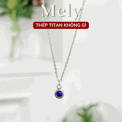 Dây chuyền đính đá nhiều màu mặt tròn Basic CT32