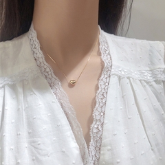 Dây chuyền titan, vòng cổ nữ hình hạt đậu may mắn TT04