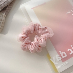 Buộc tóc Scrunchies voan 2 lớp nữ tính dể thương T22