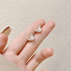 Bông tai nơ ngọc loại nhỏ hàng cao cấp N31