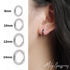 Bông tai titan thép y tế tròn basic không dị ứng ( 1 CHIẾC ) CT06