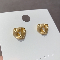 BÔNG TAI MẠ VÀNG HÌNH XOẮN VINTAGE  D2-09