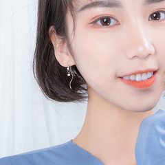 Bông tai nữ hình hoa đính đá pha lê phụ kiện trang sức cao cấp B114 (1 chiếc)