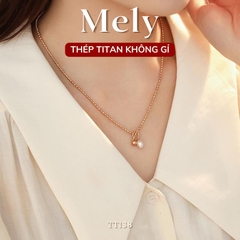 Dây chuyền Thép Titan không gỉ phối ngọc trai nhân tạo TT138