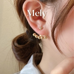 Bông tai vành tai hạt châu mạ vàng cá tính hiện đại Mely H91