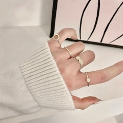 Set nhẫn unisex cá tính hiện đại Mely D109