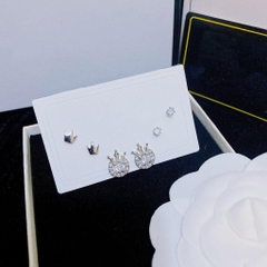 Bông tai nữ theo Set bộ đính đá cao cấp kết hợp ngọc trai nhân tạo đa dạng mẫu mã sang trọng VV138