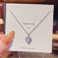Dây chuyền hình tim đính zircon tinh xảo VV35