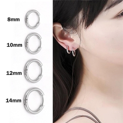 Bông tai titan thép y tế tròn basic không dị ứng ( 1 CHIẾC ) CT06