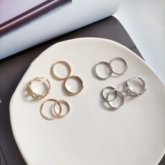SET 5 NHẪN MẮT XÍCH D60