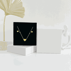 Bộ trang sức  Thép Titan không gỉ hình Tim +Hộp SET38