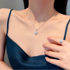 Bộ trang sức dây chuyền bông tai zircon đá xoay cao cấp SET10 VV34-1 VV34-2 VV34-3