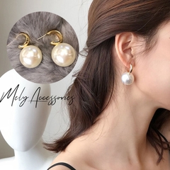 BÔNG TAI NGỌC TRAI VÀNG DẠNG MÓC H70