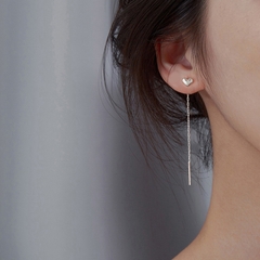 Bông tai nữ hình hoa đính đá pha lê phụ kiện trang sức cao cấp B114 (1 chiếc)