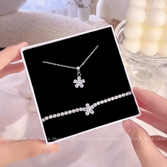 Bộ trang sức hoa đính đá CT36