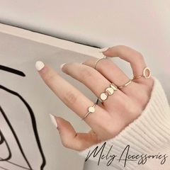 Set nhẫn unisex cá tính hiện đại Mely D109