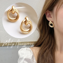 BÔNG TAI TRÒN XOẮN MẠ VÀNG D22