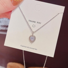 Dây chuyền hình tim đính zircon tinh xảo VV35