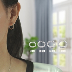 Bông tai titan thép y tế tròn basic không dị ứng ( 1 CHIẾC ) CT06