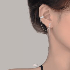 Bông tai nữ kẹp vành đính đá phụ kiện trang sức cá tính B112 (1 chiếc)
