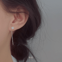 Bông tai nữ ngọc trai nhân tạo nhỏ thả nhẹ nhàng thanh lịch B113