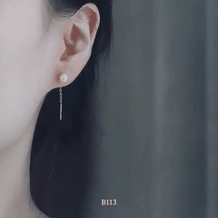 Bông tai nữ ngọc trai nhân tạo nhỏ thả nhẹ nhàng thanh lịch B113