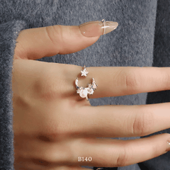 Nhẫn đính đá mặt trăng B140