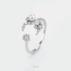 Nhẫn đính đá mặt trăng B140