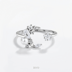 Nhẫn đính đá mặt trăng B140