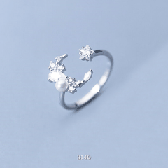 Nhẫn đính đá mặt trăng B140